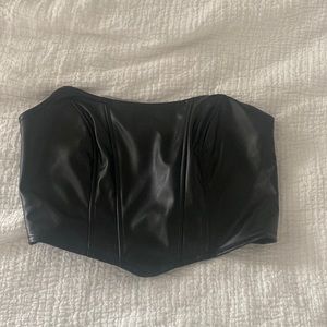 Adika black strapless corset